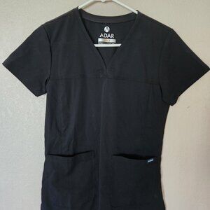 Adar XS Black Scrub Top